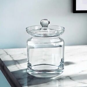 NIB The Glass Shop Handcrafted Apothecary Lidded Jar